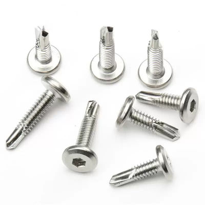Hex Head Screws métalliques à perçage automatique MOQ Pack en vrac Fasteners résistants à la corrosion durables pour les applications de construction métallique