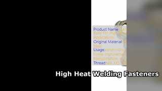 Boulons d'écrous de soudage à haute température en acier inoxydable 316